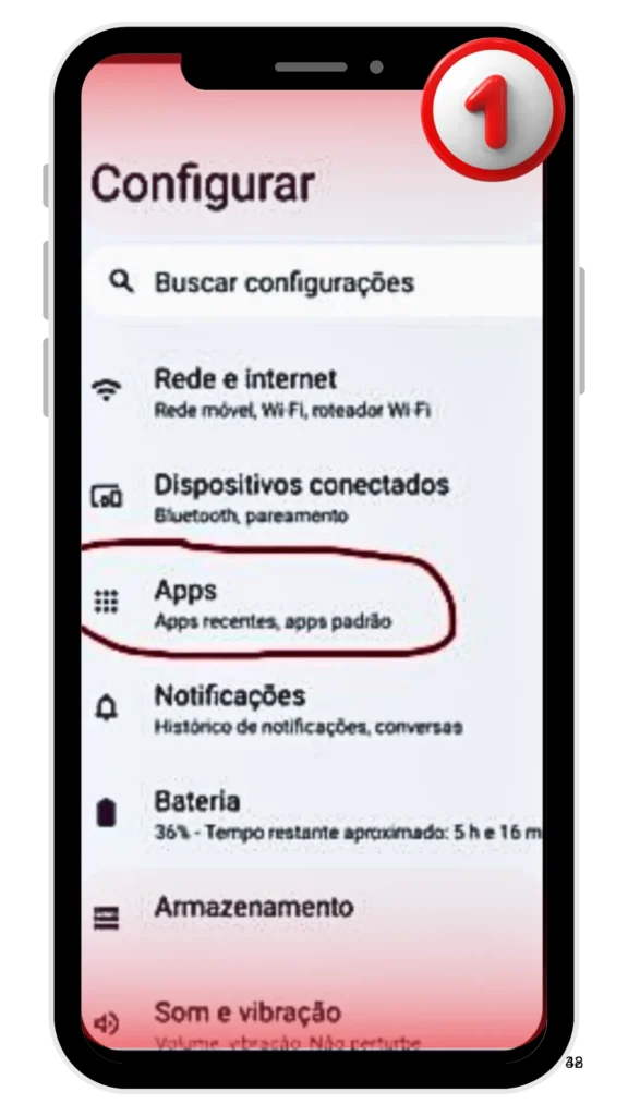 home page 24 Abra as Configurações em seu Android para iniciar a configuração da instalação do APK.