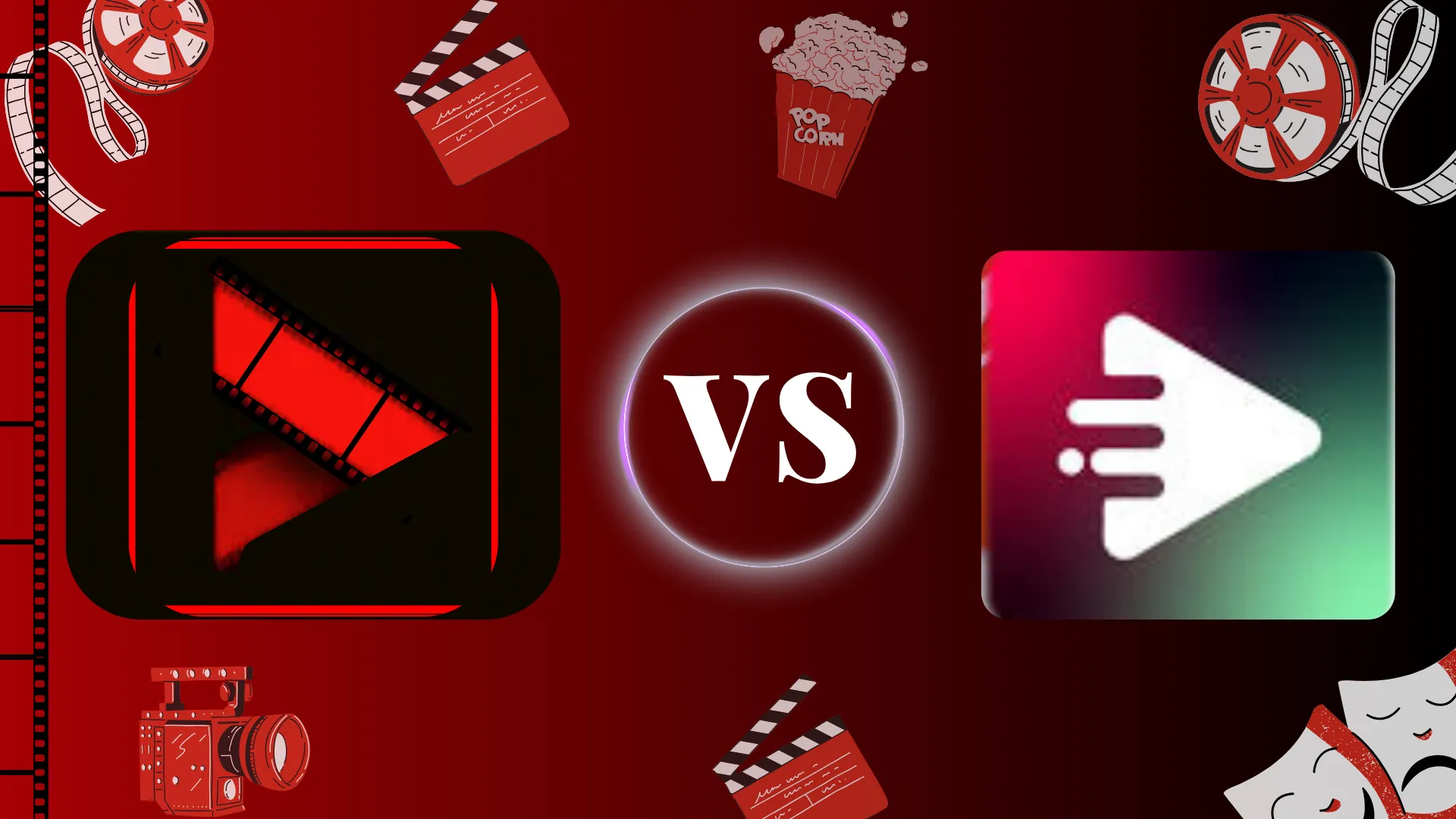 Comparação entre os aplicativos Cinema APK e Eppi Cinema com recursos e qualidade de streaming.